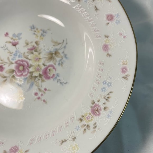 Home Styles Fine China Pink Floral Gold Trim Soup Bowl Made in China - Picture 2 of 6